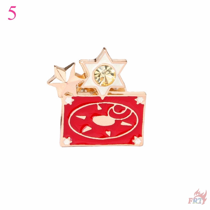 Ghim cài hình thẻ bài Sakura bằng kim loại độc đáo