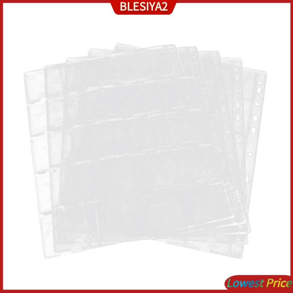 [BLESIYA2] 10 Pages Coin Pocket Collection Holder Clear Album Sleeves Coin Capsules