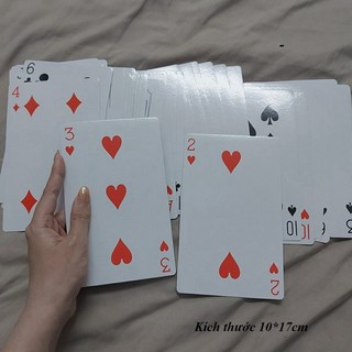 Bộ bài tây/ bài poker kích thước lớn,cỡ lớn, loại to - Bộ Bài Tây Bài Poker khổng lồ A4