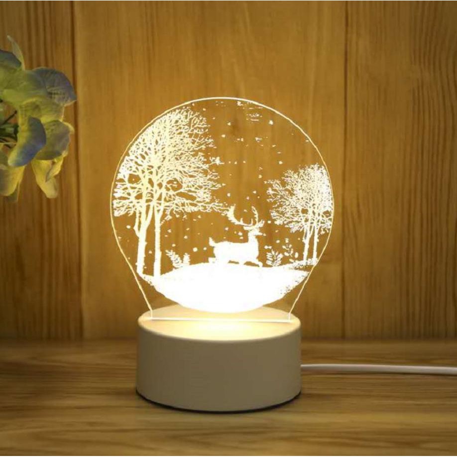 Đèn Ngủ 3D Led đẹp để bàn đầu giường thông minh hiện đại hình dễ thương derco phòng ngủ Lamp 3D DALOI STORE