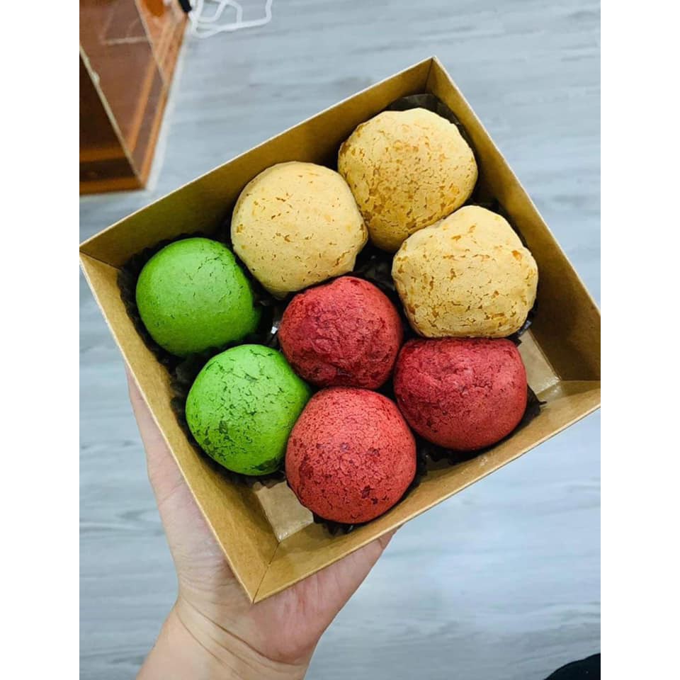 Bánh su hồng trà sữa trân châu -Su sữa chua trân châu-giao thông- trà nhài- su sing phomai [ Hana Fodd ]