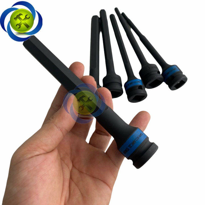 (ĐỦ SIZE)Tuýp lục giác đen Kingtony 4075 loại 1/2 dài 150mm có các size từ 5-14mm