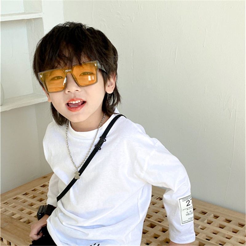 Kính Mát Gọng Vuông Chống Tia UV Phong Cách Vintage Dành Cho Các Bé