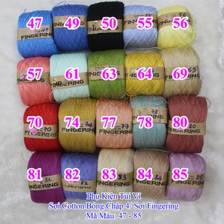 Cotton bóng chập 4/ sợi fingering (1- 95)