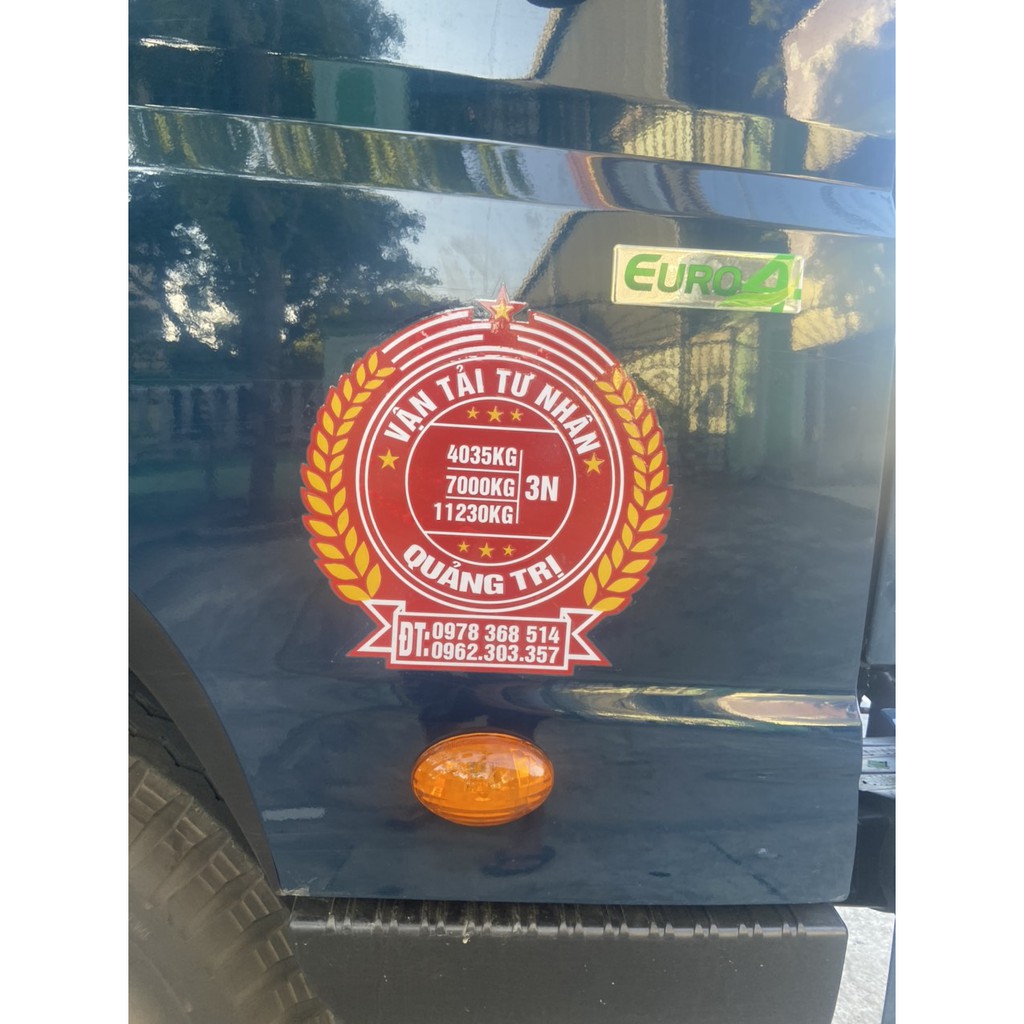 Decal xe tải LOGO TẢI TRỌNG XE