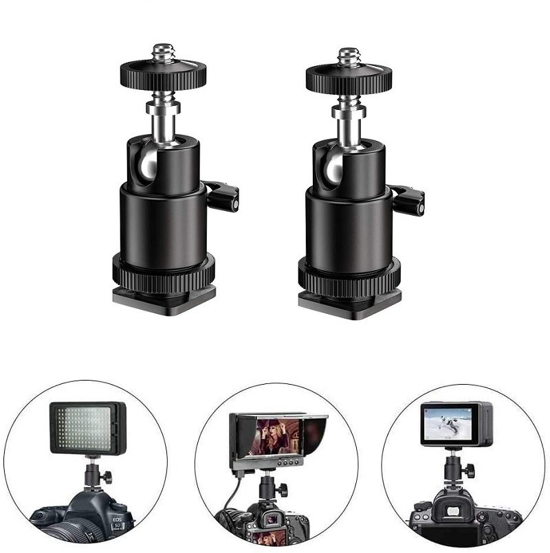 Set vít ren chuyển đổi đầu bi ngàm gắn LAMMCOU 1/4&quot; và 3/8&quot; dành cho giá đỡ ba chân và đèn máy ảnh