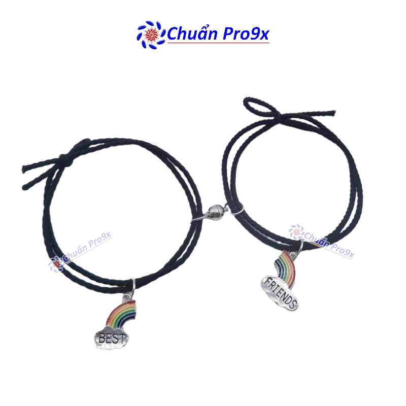 Bộ 2 vòng đeo tay LGBT lục sắc cầu vồng cho cặp đôi/bạn thân