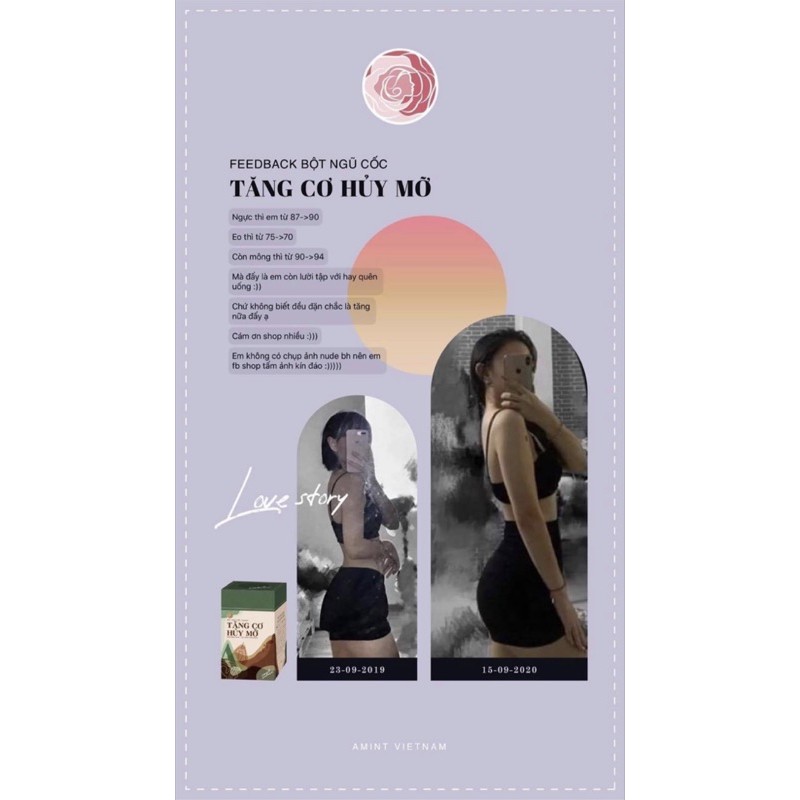 TĂNG VÒNG 3 CACAO - AMINT (kèm quà hấp dẫn + thực đơn ăn uống+ clip massage ấn huyệt ngực) | Thế Giới Skin Care