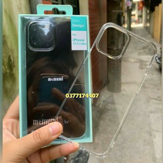Ốp lưng Memumi Clear cho iPhone 12 Mini/ 12/ 12 Pro/ 12 Pro Max trong cứng siêu đẹp