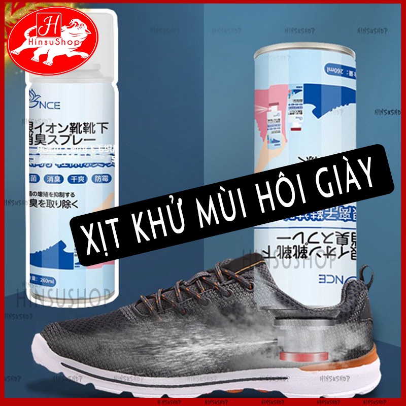 Chai sịt khử mùi giày dép, lọ xịt chống hôi chân Nano Bạc