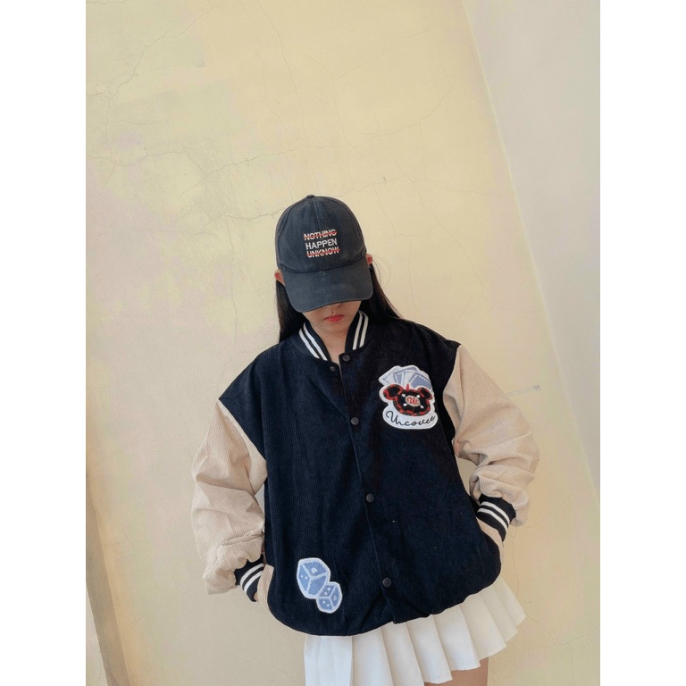 [ÁO KHOÁC UNISEX] Áo Khoác Nhung Tăm - Form Rộng Phong Cách Thêu Họa Tiết - TP100 [NewUnisex]