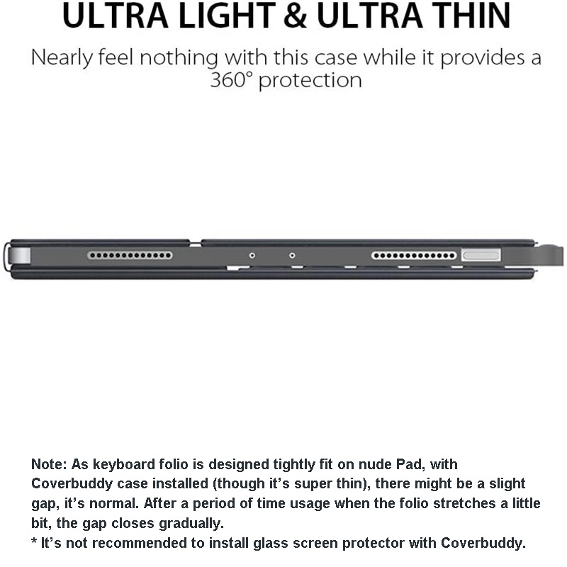 SwitchEasy CoverBuddy Case Vỏ bảo vệ tương thích với iPad Pro 11 Pro 12.9 inch Air 4 Smart Magic Keyboard Folio