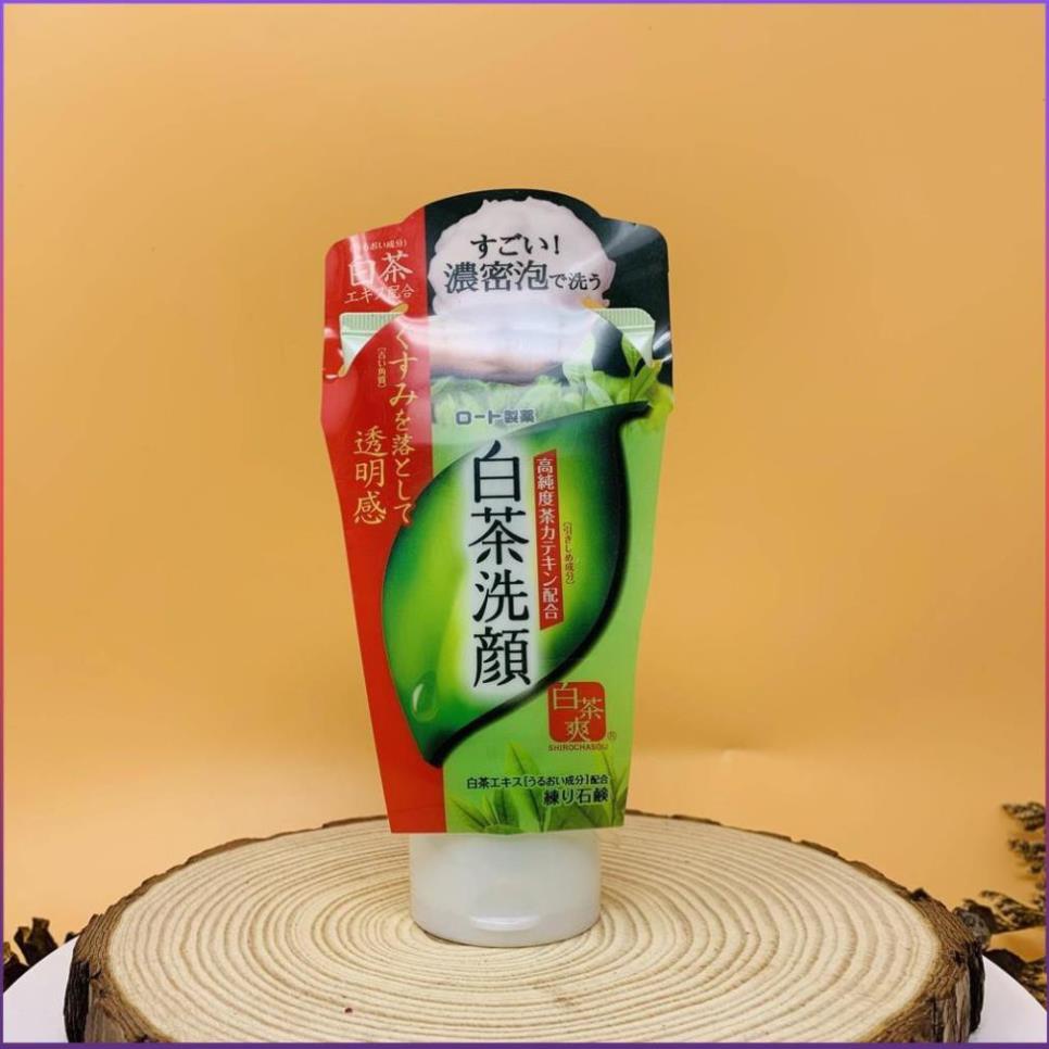 Sữa rửa mặt trà xanh Rohto Shirochasou Green Tea Foam 120g hàng Nhật | BigBuy360 - bigbuy360.vn