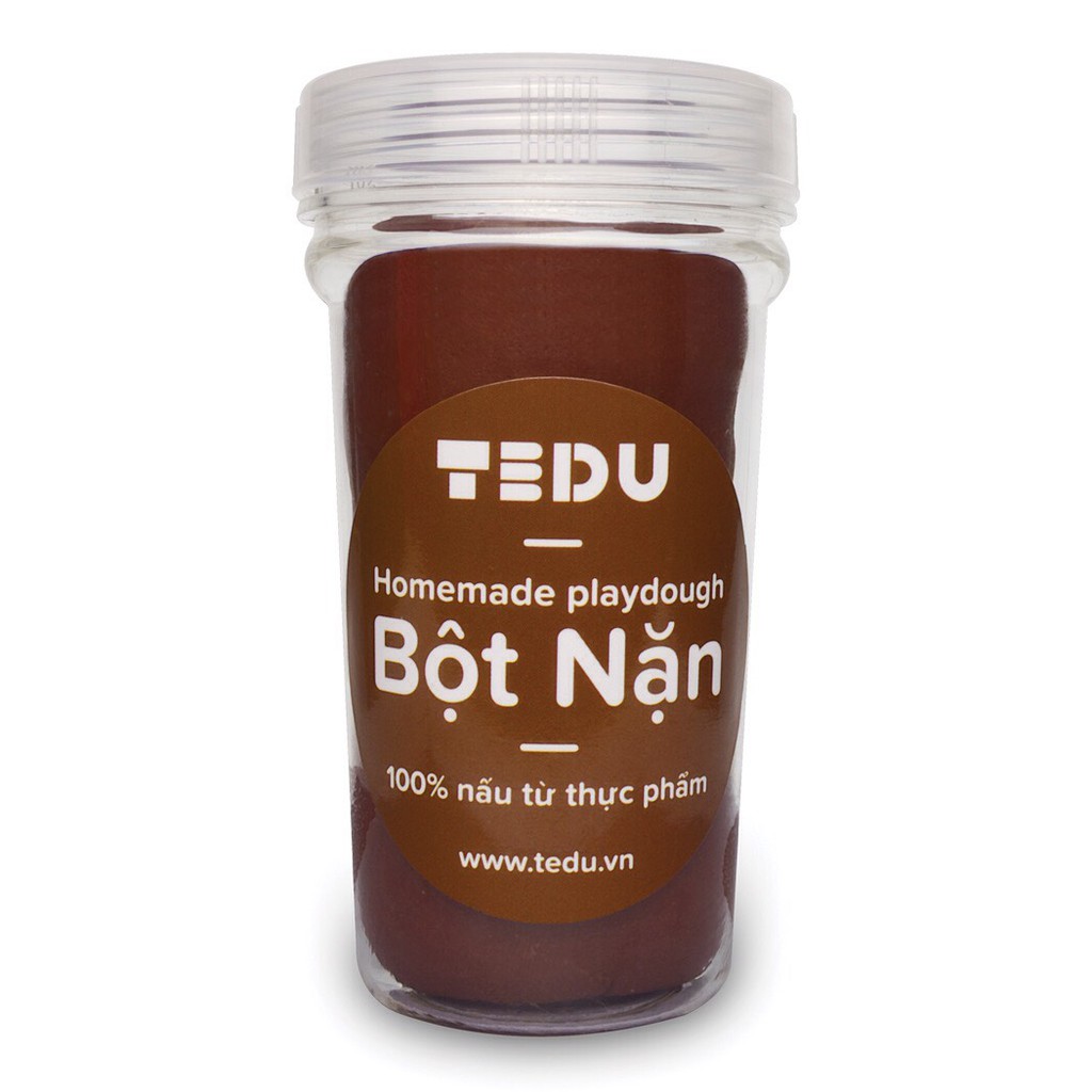 Bột nặn đất nặn an toàn Tedu hủ 140gram - Màu nâu