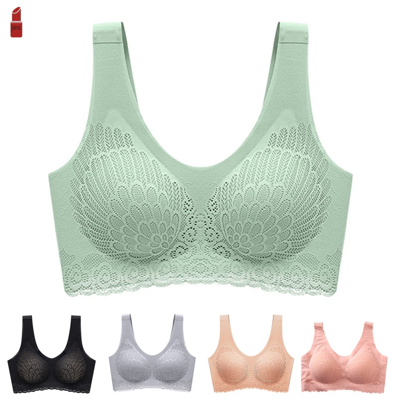 #may mặc# 5D Wireless Contour Bra Lace Breathable Underwear Seamless for Sports Yoga Running