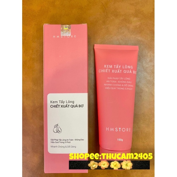 Combo Kem & serum Tẩy Lông HM STORE CHIẾT XUẤT QUẢ BƠ An Toàn, Không Đau Hiệu Quả Trong 5 Phút