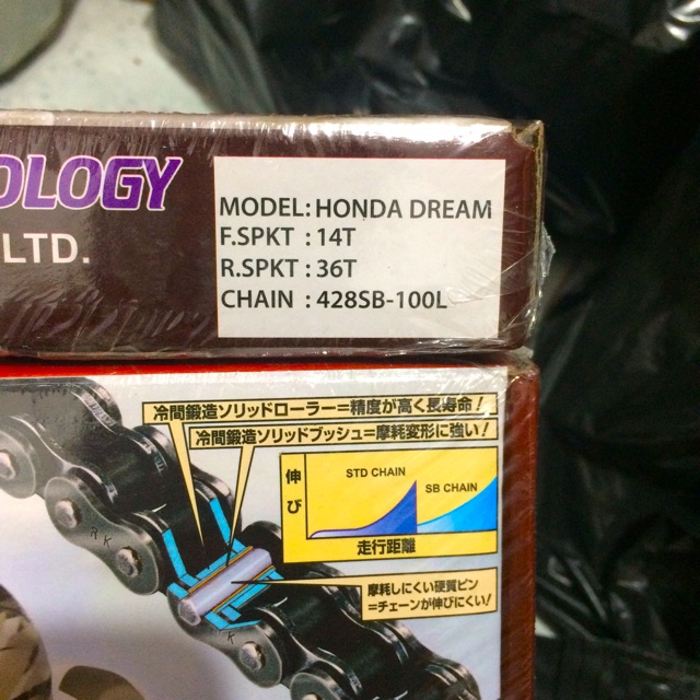 Honda Dream - Wave Nhỏ Bộ Nhông Sên Dĩa RK Thông Số Zin 14T - 36T Sên 428SB-100L Thương Hiệu Nhật Bản Cao Cấp