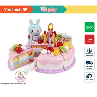 Đồ chơi cắt bánh kem, bánh kem đồ chơi cho bé bằng nhựa 37 chi tiết