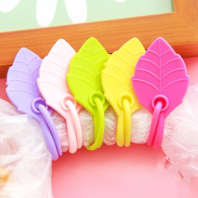 Set 10 Dây Silicone Buộc Túi Thực Phẩm Đa Năng Hình Chiếc Lá
