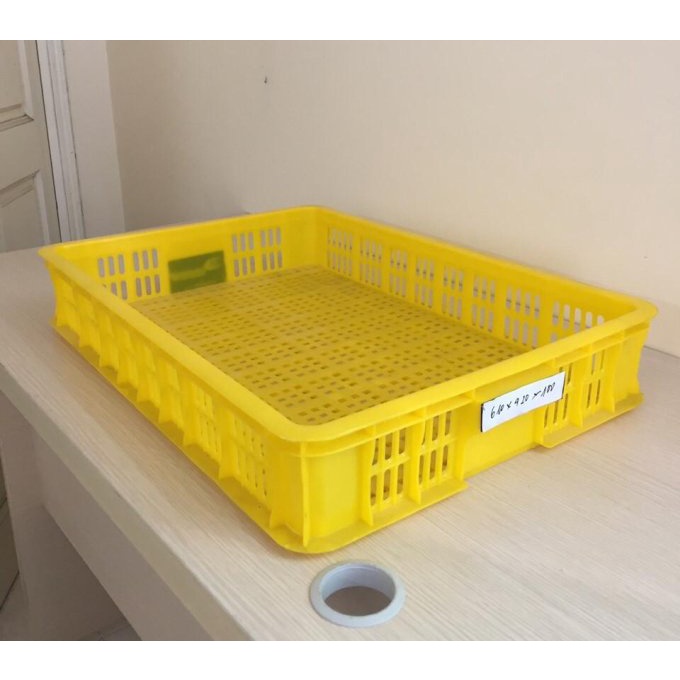 Sóng hở 1 tấc kt 61x42x10cm, sóng nhựa chữ nhật đựng trái cây