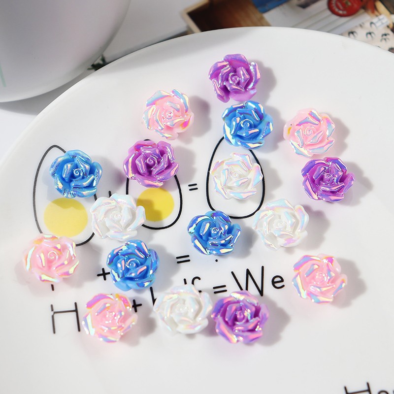 những bông hoa sáng bóng Resin phụ kiện dép Crocs charm DIY khóa giày crocs jibbitz Nhựa trang sức Phụ kiện trang trí giày crocs nút trang trí điện thoại di động Nắp đậy / Khung ảnh / Cốc nước / Túi Nguyên liệu làm phụ kiện handmade sáng tạo