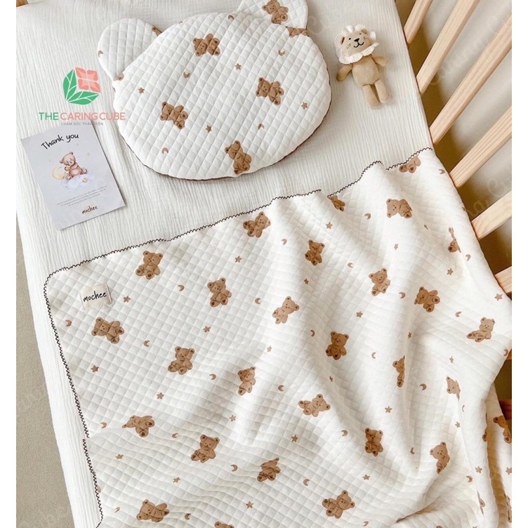 Ủ choàng xô mỏng Mochee &amp; Set chăn gối Mochee