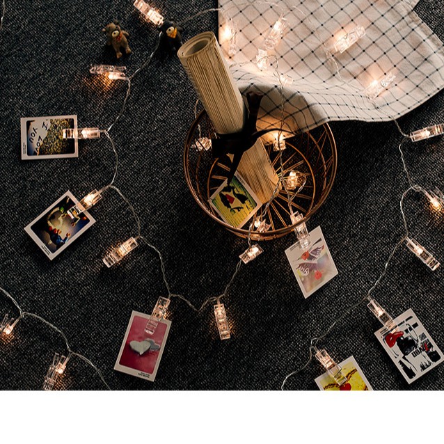 3M DÂY 20 ĐÈN LED KẸP FAIRY LIGHT TREO ẢNH TRANG TRÍ PHÒNG SIÊU ĐẸP | BigBuy360 - bigbuy360.vn