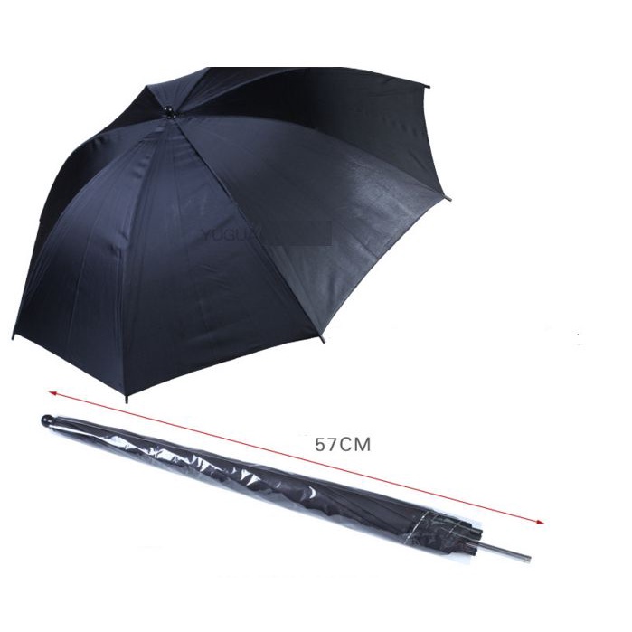 Dù phản đen bạc đường kính 110cm
