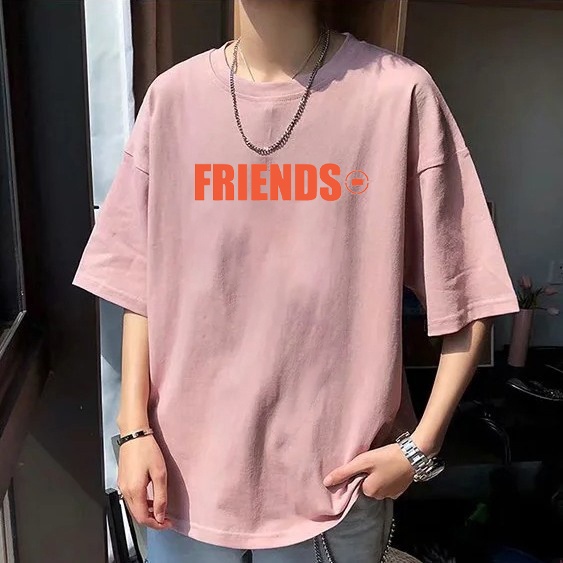 Áo Thun V FRIENDS Tay Lỡ Chất 100% Cotton Cao Cấp Form Rộng Đẹp Unisex Mặc Đôi Mặc Cặp Cho Nam Nữ