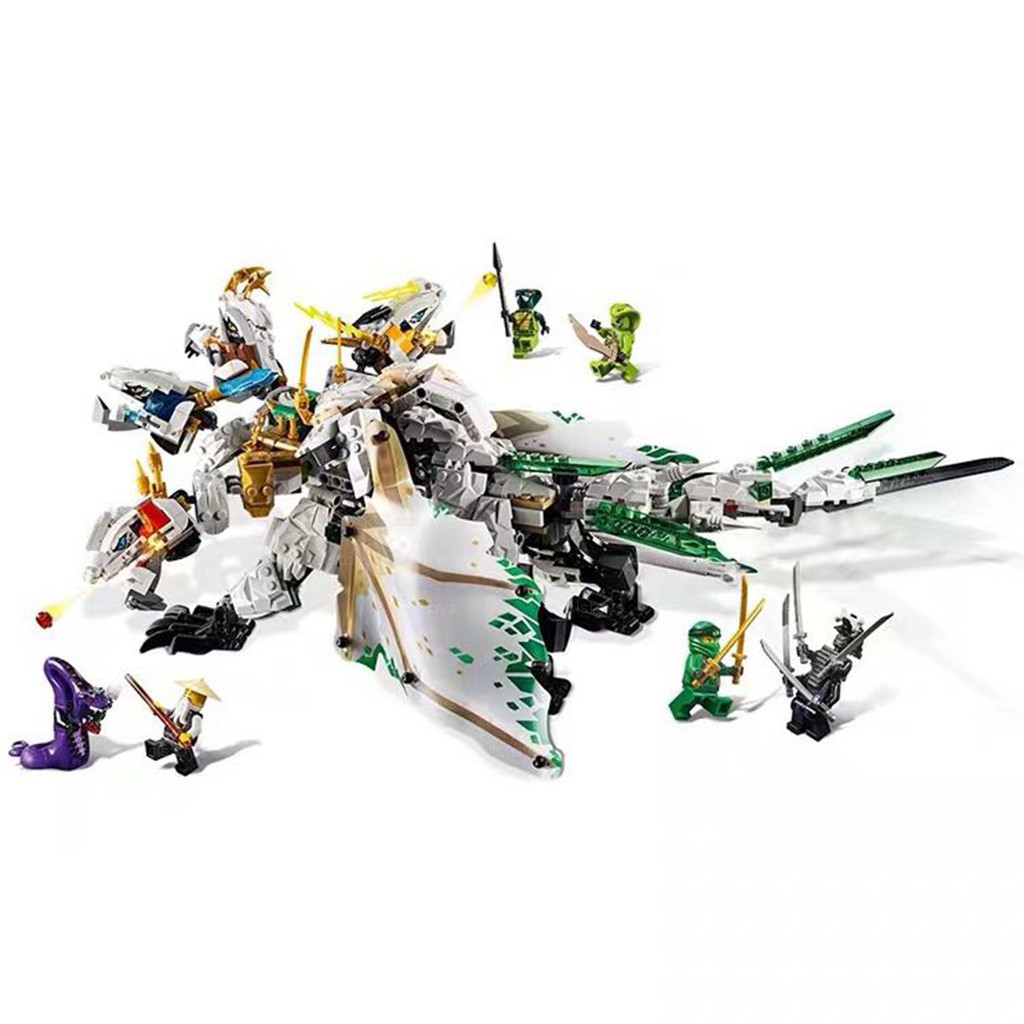 Lego 70679 Ninjago - Leji 82201 ( Lắp Ghép Siêu Rồng Bốn Đầu Ultra Dragon 989 khối )