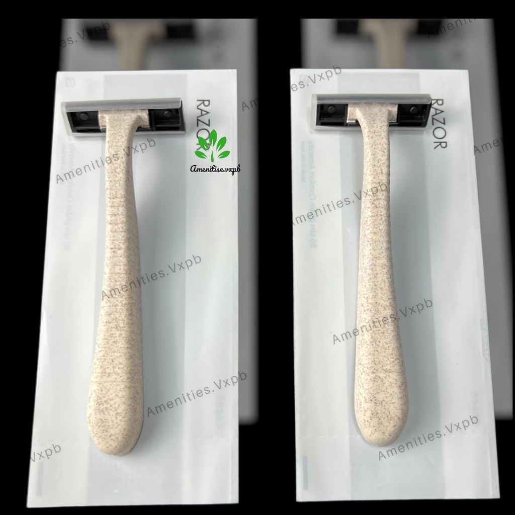 [100] dao cạo râu lúa mạch vỏ túi trắng sữa cho khách sạn, homestay, homestay, villa... (có nhận in logo,thông tin)