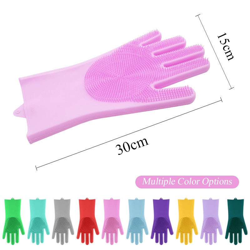 Găng Tay Silicone Chống Thấm Nước 27 Chỗ Vệ Sinh Cho Thú Cưng