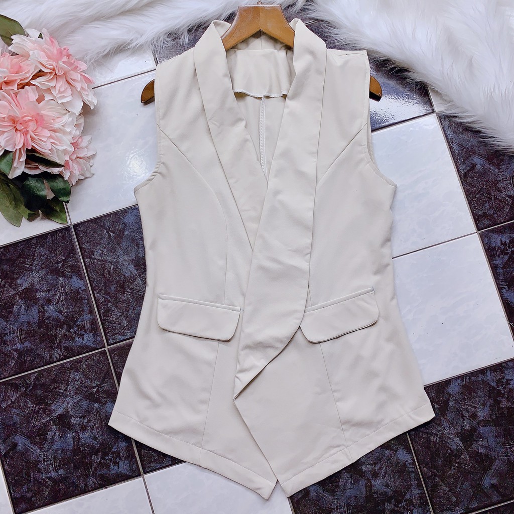 Áo blazers không tay - áo khoác vest không tay thời trang