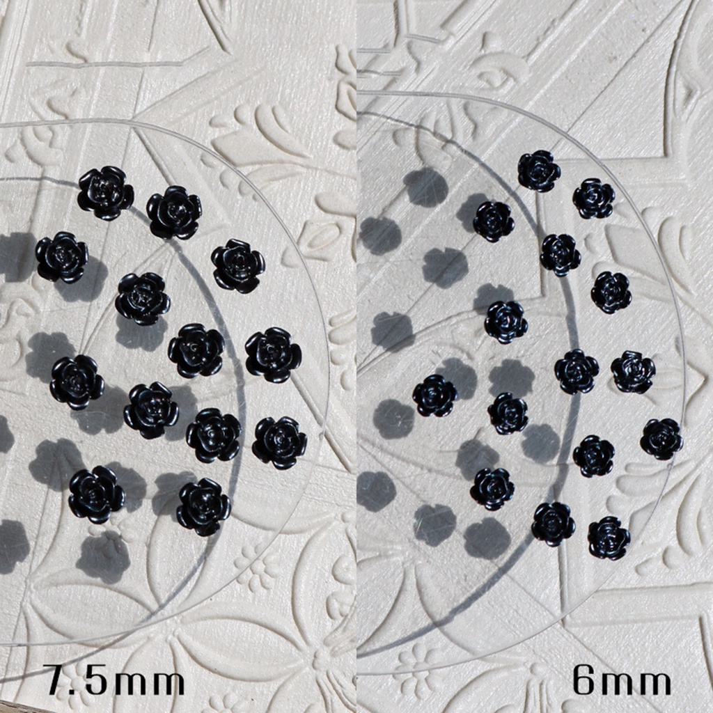 Túi 50 Bông Hoa Trà Đen Ba Chiều Trang Trí Móng Nghệ Thuật