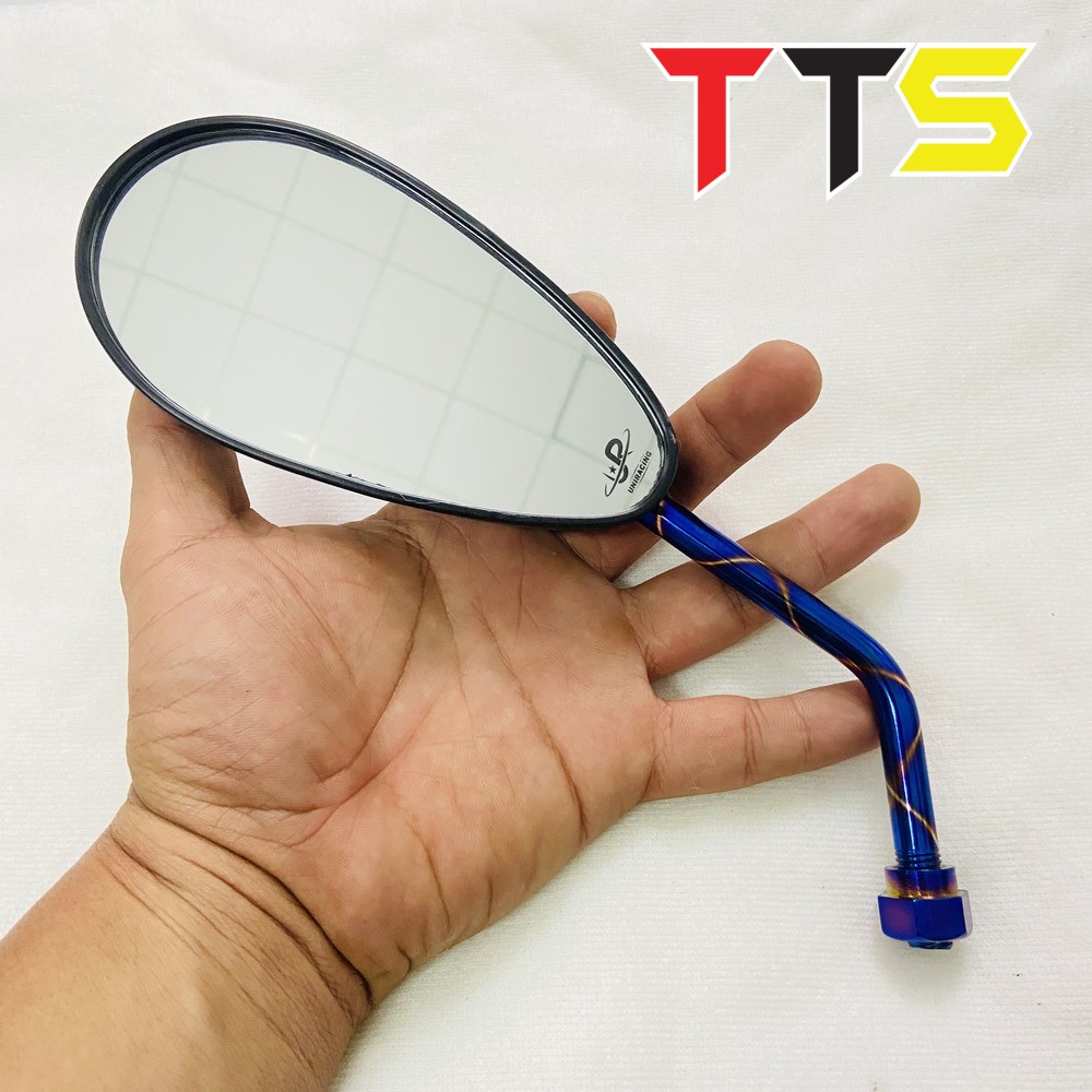 Gương , kính xe máy chân Inox, Titan mẫu CRG lẻ 1 cây bên trái ( Chân 10ly răng thuận )