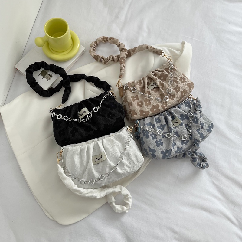 Túi Xách Kẹp Nách Phối Dây Xích Đơn Giản Thời Trang Dành Cho Nữ