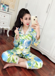 Bộ lụa pizama cao cấp