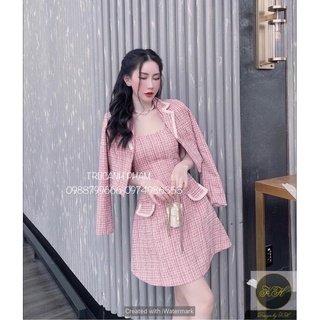 Set dạ viền ngọc( ảnh thật trải sàn)