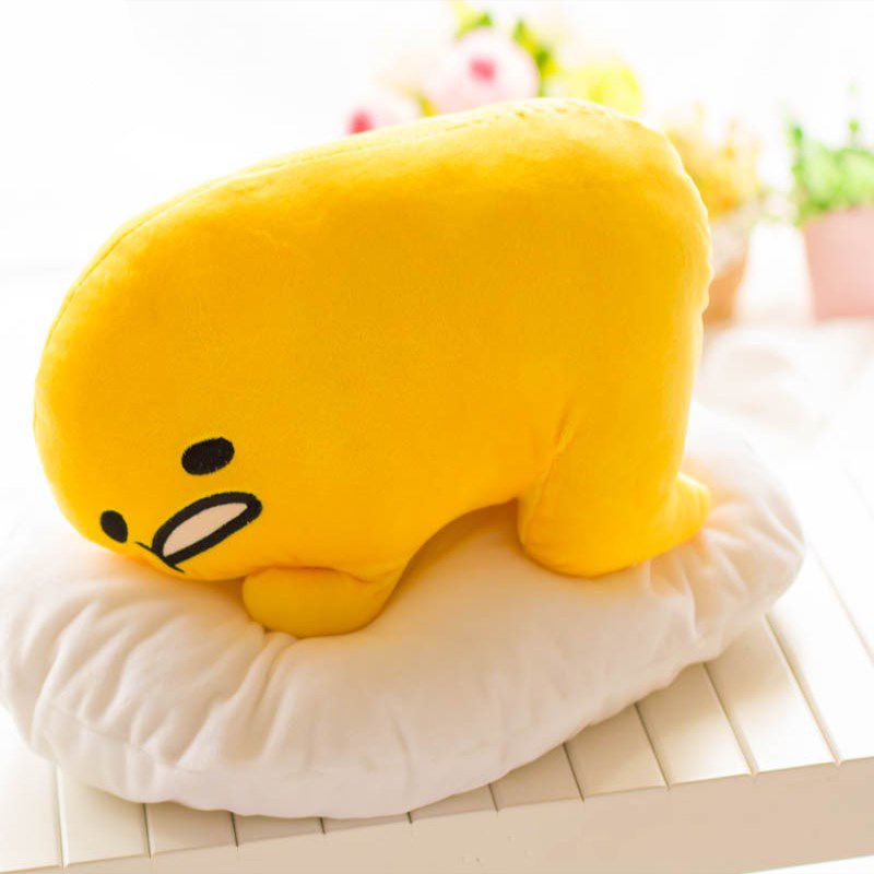 Gối Nhồi Bông Hình Trứng Lười Gudetama Dễ Thương 40cm
