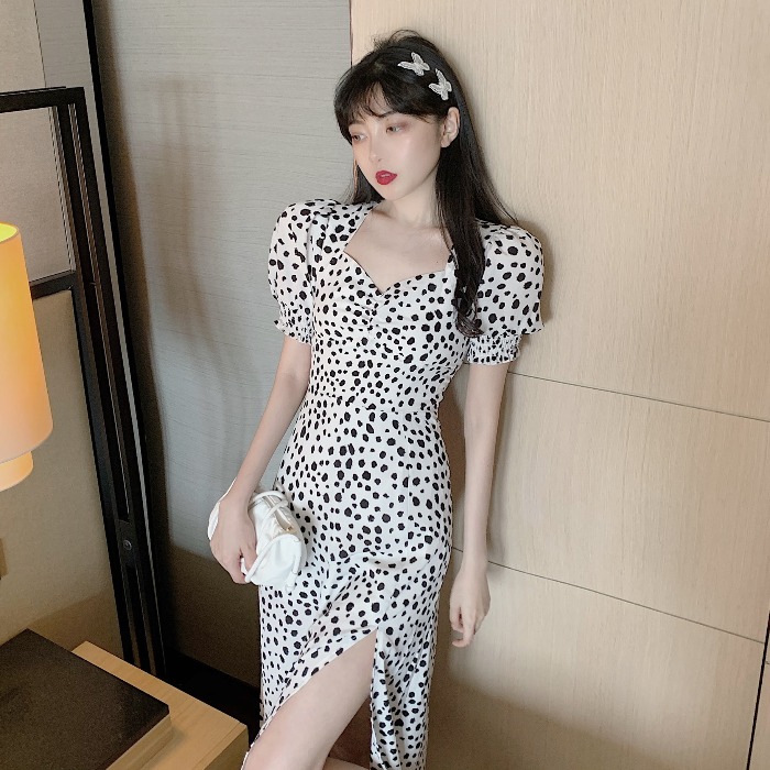 Đầm Dài Tay Phồng Họa Tiết Chấm Bi Thời Trang Mùa Hè 2021 Dành Cho Nữ | BigBuy360 - bigbuy360.vn