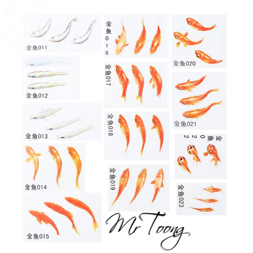 Sticker dán Cá vàng 3d- Vẽ tranh nghệ thuật Resin- CV001
