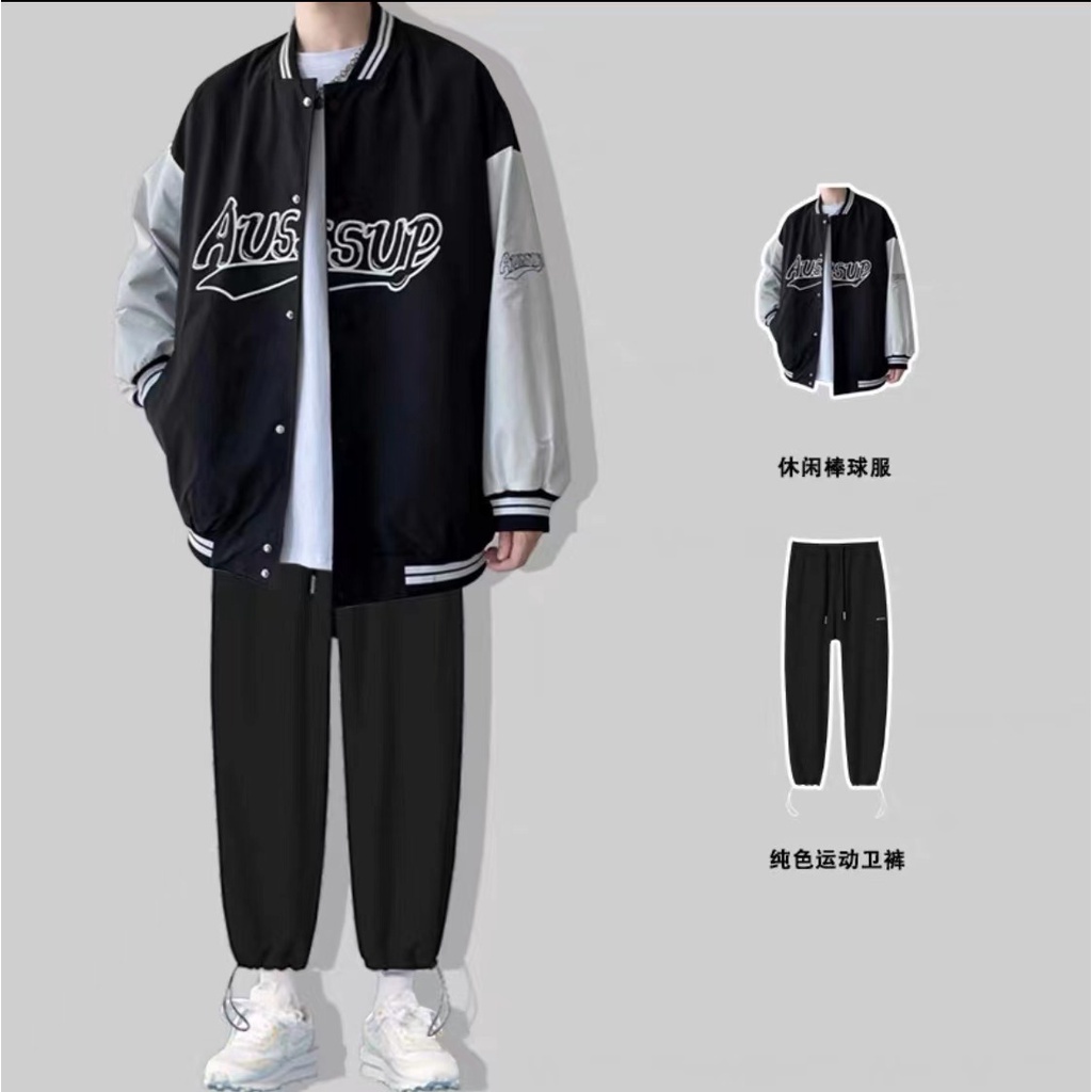 Áo khoác bomber thêu AUSUP cao cấp phiên bản hoàn hảo uniex nam nữ mặc đẹp form rộng- AQ STORE