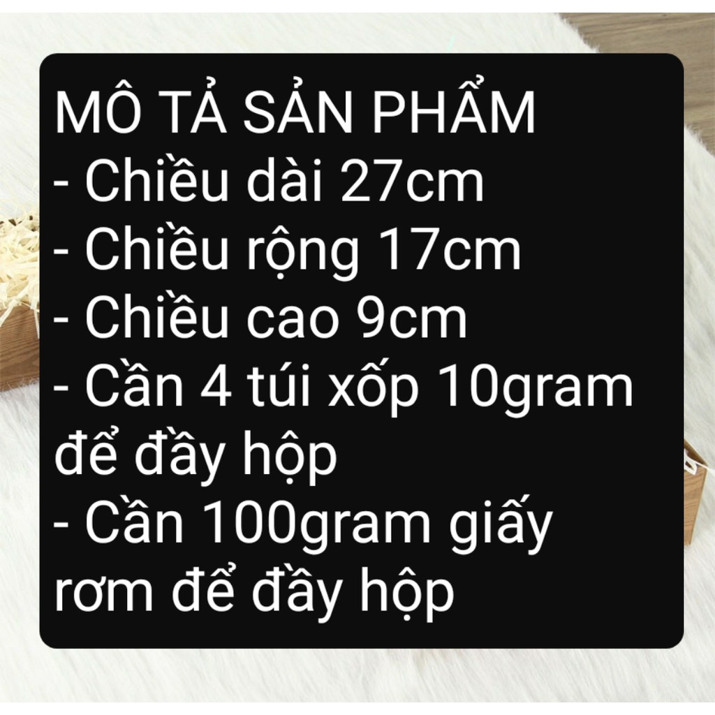 Hộp quà chữ nhật loại to 27cmx17cmx9cm