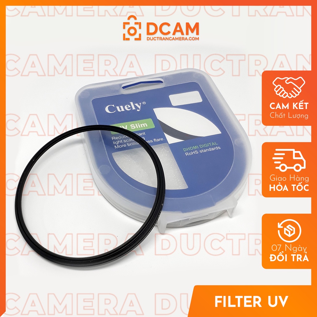 Filter kính lọc UV các phi 67mm, 72mm, 77mm, 82mm, 86mm - Loại tốt, giữ nguyên chất lượng hình ảnh