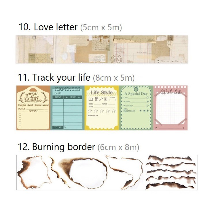 Băng dính washi tape WST124