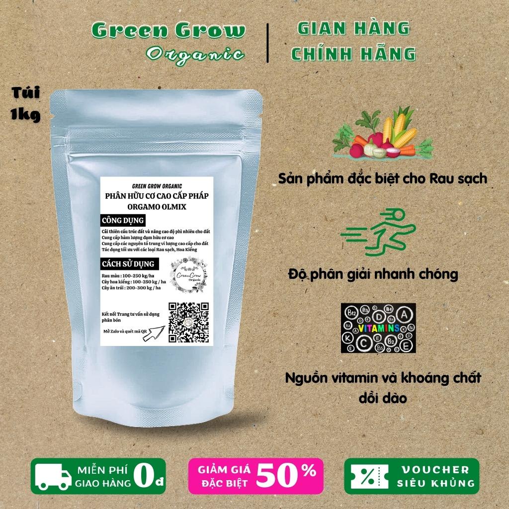 Phân bón hữu cơ dạng viên của Pháp loại phân hữu cơ humic cho hoa hồng hoa kiểng rau sạch MS133 GREEN GROW