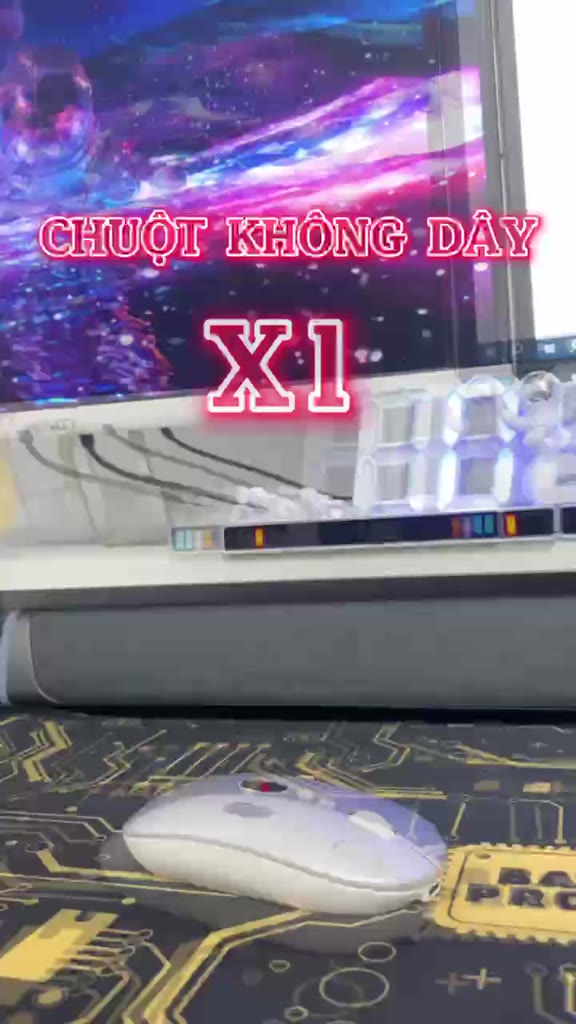 Chuột Không Dây Vi Tính Máy Tính Laptop Ziyou X1 Mouse Led Hiển Thị Pin Dùng Pin Sạc Thiết Kế Mỏng Nhẹ | BigBuy360 - bigbuy360.vn