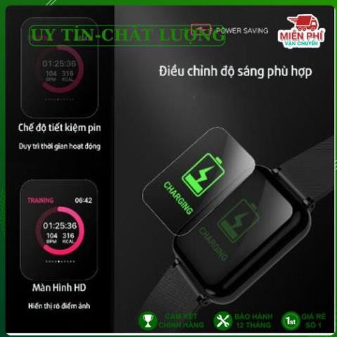 [HÀNG CAO CẤP] Đồng Hồ B57 - Đồng Hồ Theo Dõi Sức Khỏe Hàng Xách Tay Chính Hãng - Kết Nối Bluetooth