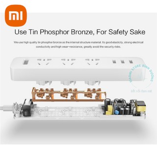 Ổ cắm điện xiaomi mi power strip - ổ điện xiaomi 3 cổng usb sạc nhanh 2a