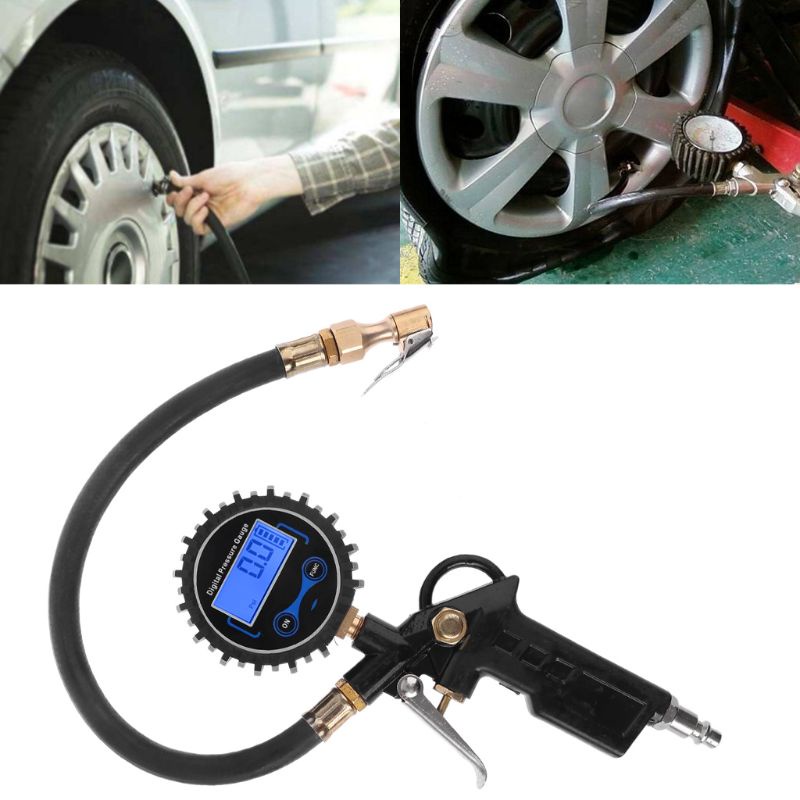 Máy Bơm Lốp Xe Kỹ Thuật Số 200 PSI 0.05 Có Đồng Hồ Đo Áp Suất
